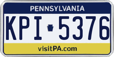 PA license plate KPI5376