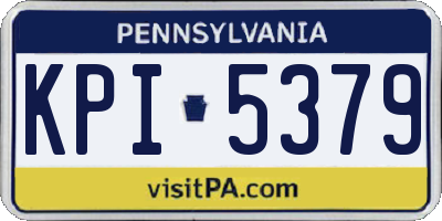 PA license plate KPI5379