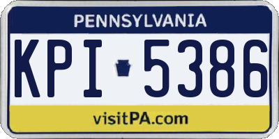 PA license plate KPI5386