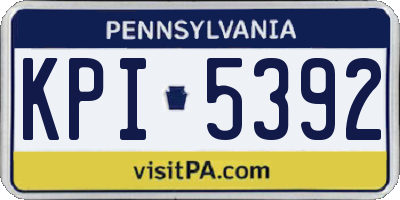 PA license plate KPI5392