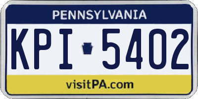 PA license plate KPI5402