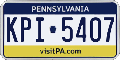 PA license plate KPI5407