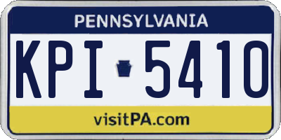 PA license plate KPI5410