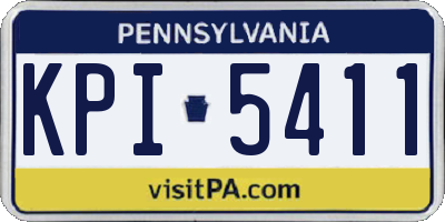 PA license plate KPI5411