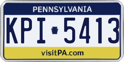 PA license plate KPI5413