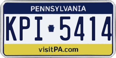 PA license plate KPI5414