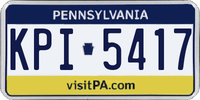 PA license plate KPI5417