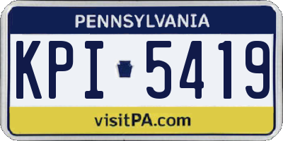 PA license plate KPI5419