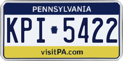 PA license plate KPI5422