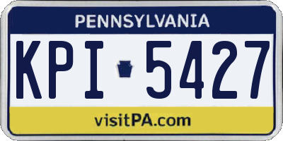 PA license plate KPI5427