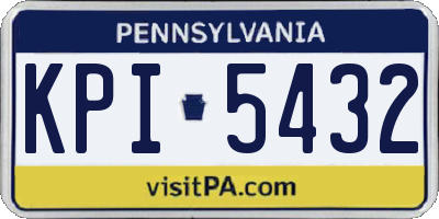 PA license plate KPI5432