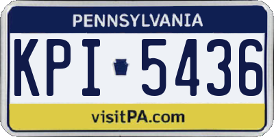PA license plate KPI5436