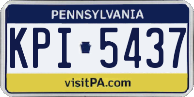 PA license plate KPI5437