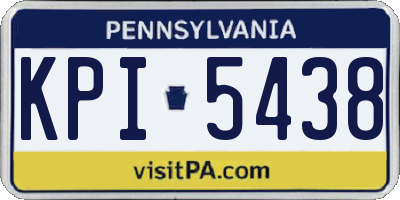 PA license plate KPI5438