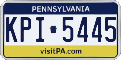 PA license plate KPI5445