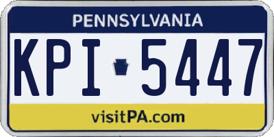 PA license plate KPI5447