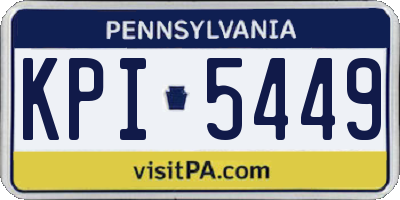 PA license plate KPI5449