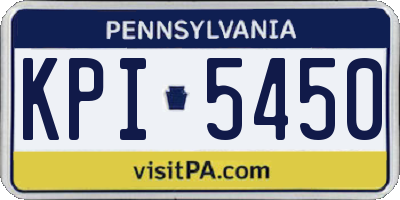 PA license plate KPI5450