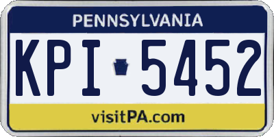 PA license plate KPI5452