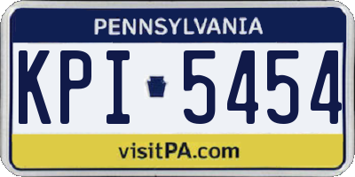 PA license plate KPI5454