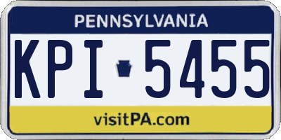 PA license plate KPI5455