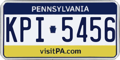 PA license plate KPI5456