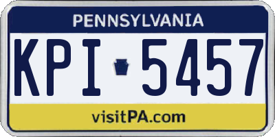 PA license plate KPI5457