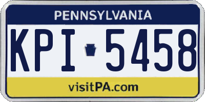 PA license plate KPI5458