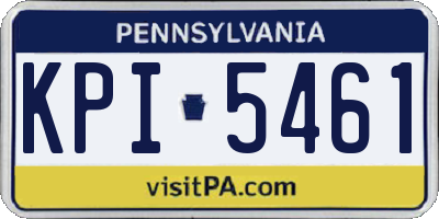 PA license plate KPI5461