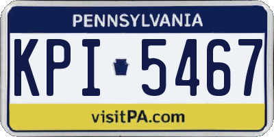PA license plate KPI5467