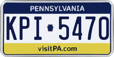 PA license plate KPI5470