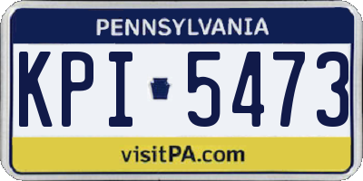 PA license plate KPI5473