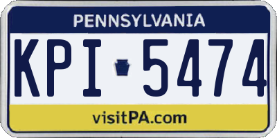 PA license plate KPI5474