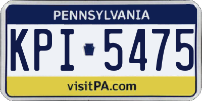 PA license plate KPI5475