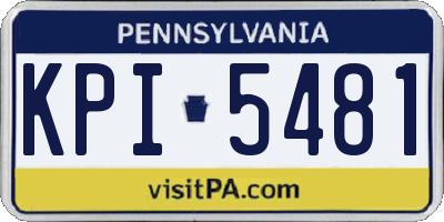PA license plate KPI5481