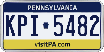 PA license plate KPI5482
