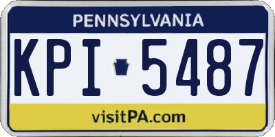 PA license plate KPI5487