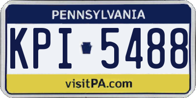 PA license plate KPI5488