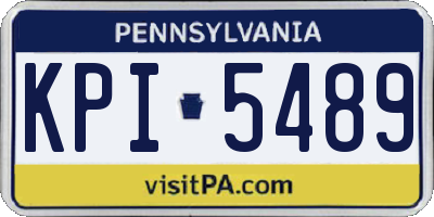 PA license plate KPI5489