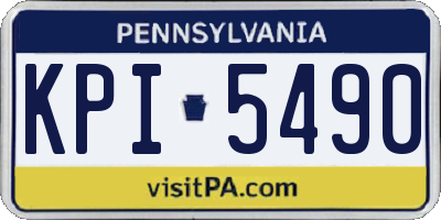 PA license plate KPI5490