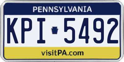 PA license plate KPI5492