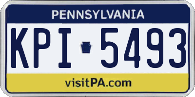 PA license plate KPI5493