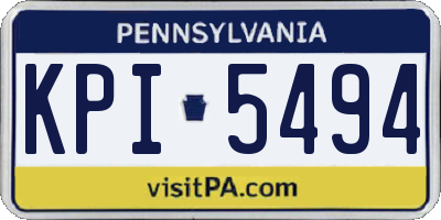 PA license plate KPI5494