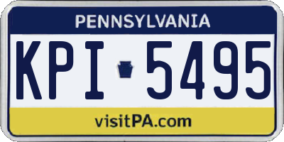 PA license plate KPI5495
