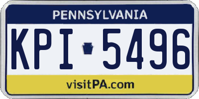 PA license plate KPI5496