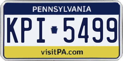 PA license plate KPI5499