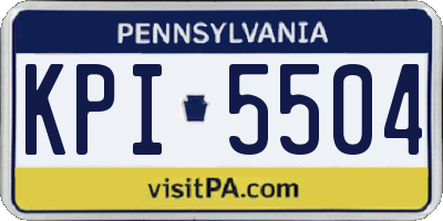 PA license plate KPI5504