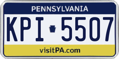 PA license plate KPI5507
