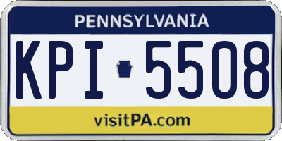 PA license plate KPI5508