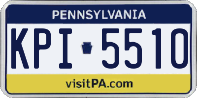 PA license plate KPI5510